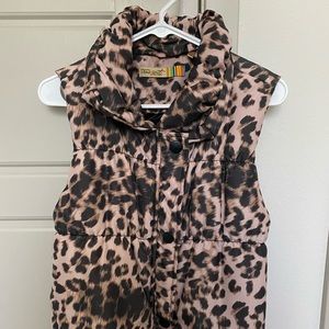 Sm Animal Print Puffer Vest